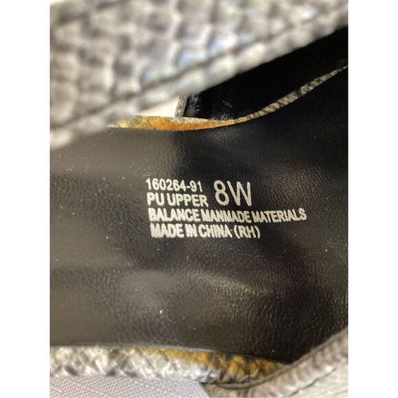 Angel Steps Closed Toe Mock Animal Pattern Short Heel Pump Size 8 NWOT - Picture 8 of 9